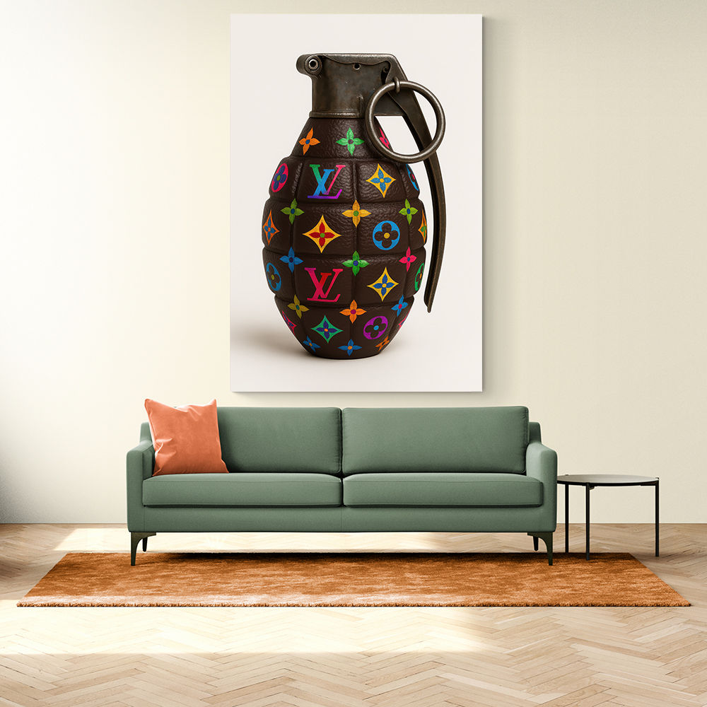 Louis Vuitton Fashion Inspired Grenade Wall Art  